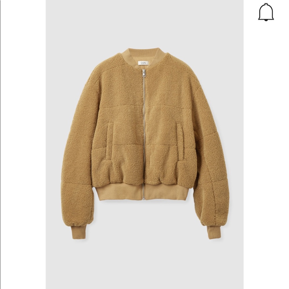 COS cropped teddy bomber jacket